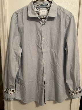 Denim & Flower Shirt Men's XL Button Up